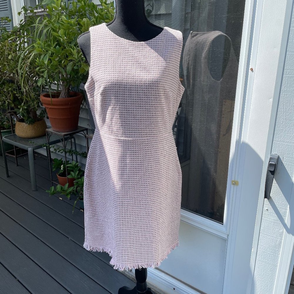Ann Taylor Loft pink and black tweed dress size 10